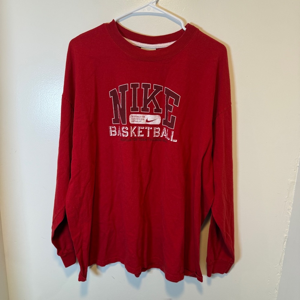 Nike basketball long‎ sleeve shirt sliver tag men's size XL